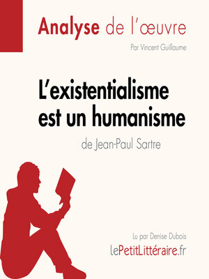 cover image of L'existentialisme est un humanisme de Jean-Paul Sartre (Analyse de l'oeuvre)